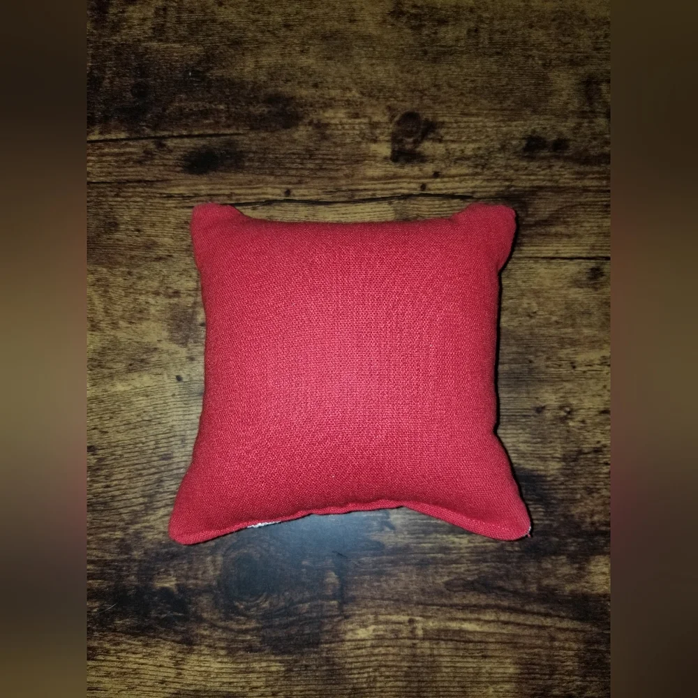 Small Heart and Arrow Decorative Red And Cream Pillow